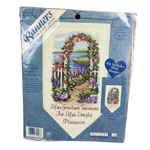 Dimensions Life's Simple Treasures Bell Pull Cross Stitch Kit 7506 Flowers New